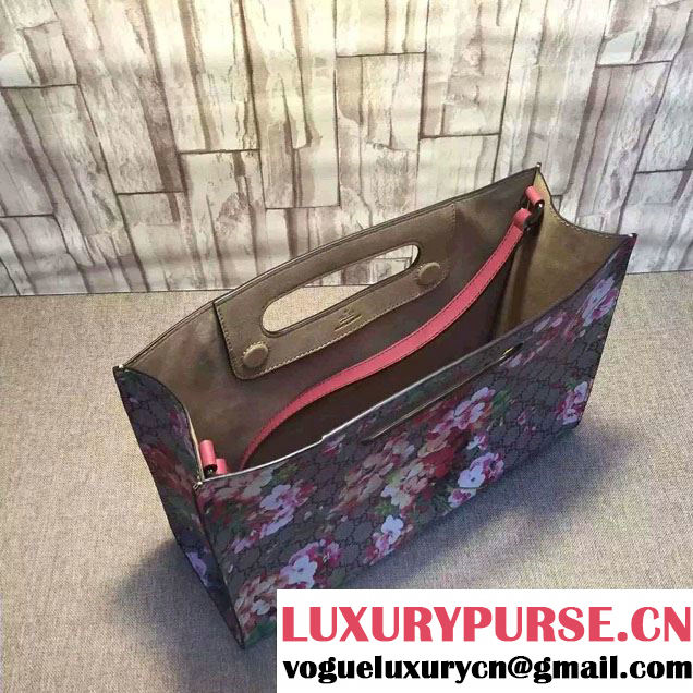 Gucci GG Supreme Canvas Tote Bag 414479 Rose Blooms 2016