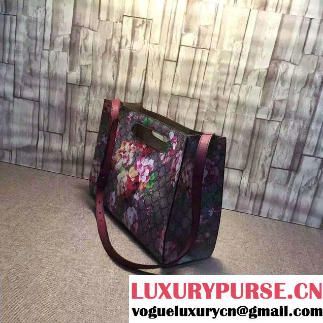 Gucci GG Supreme Canvas Tote Bag 414479 Rose Blooms 2016