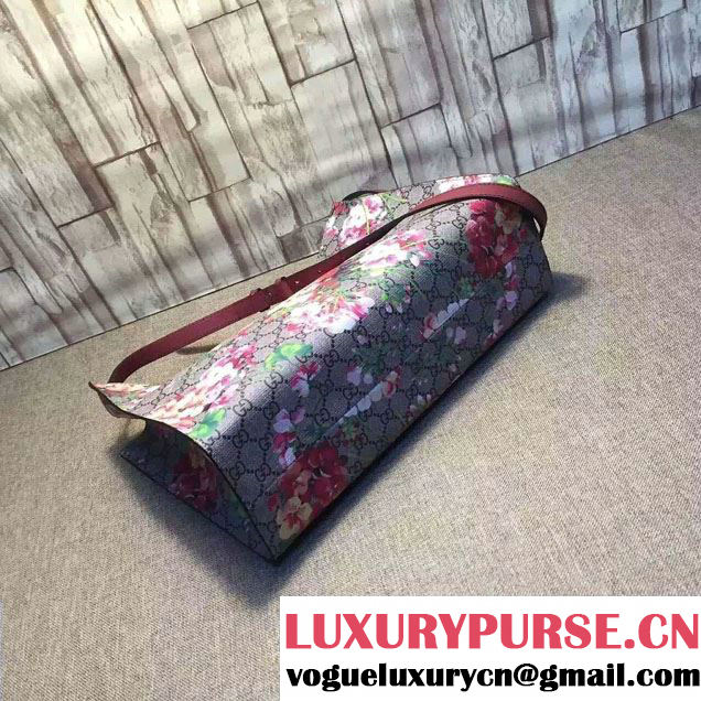 Gucci GG Supreme Canvas Tote Bag 414479 Rose Blooms 2016