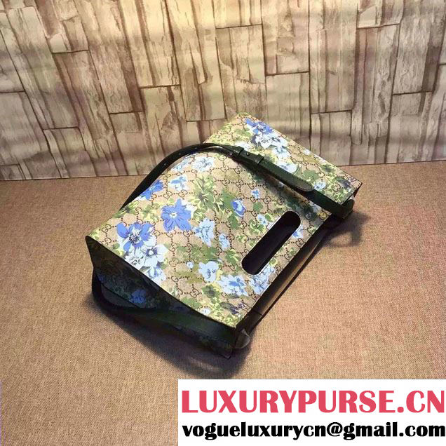 Gucci GG Supreme Canvas Tote Bag 414479 Blue Blooms 2016