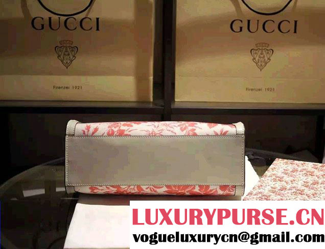 Gucci GG Ribbon Herbarium Medium Tote Bag 432684 White/Red Japan Limited 2016