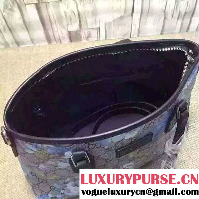 Gucci GG Supreme Tote Small Bag 429019 Blue Blooms 2016