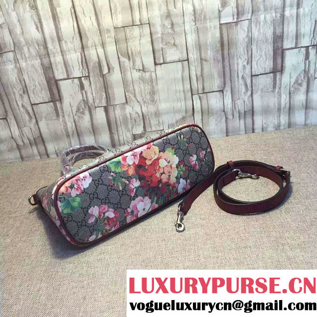 Gucci GG Supreme Tote Small Bag 429019 Red Blooms 2016