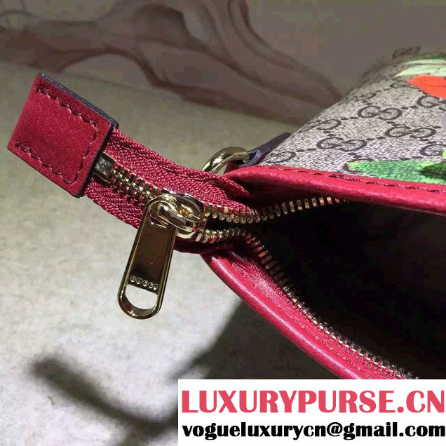 Gucci GG Supreme Tote Small Bag 429019 Tian Red 2016
