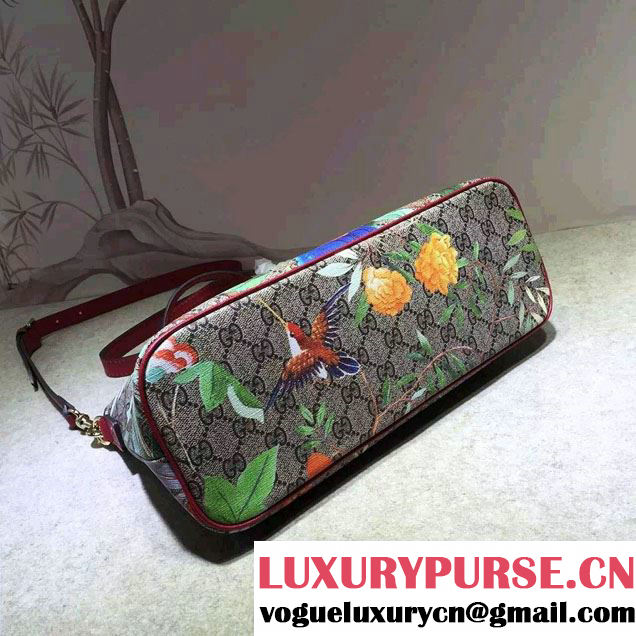 Gucci GG Supreme Tote Small Bag 429019 Tian Red 2016