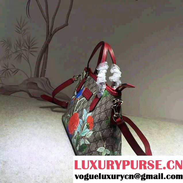 Gucci GG Supreme Tote Small Bag 429019 Tian Red 2016