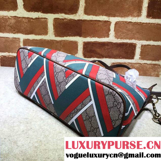 Gucci GG Supreme Tote Small Bag 429019 Chevron 2016