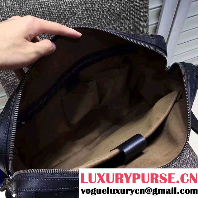 Gucci Signature Leather Briefcase Bag 406384 Black 2016