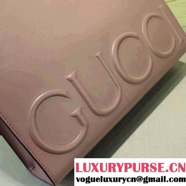 Gucci XL Leather Tote Large Bag 409378 Light Pink 2016