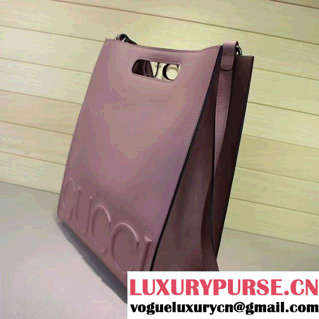 Gucci XL Leather Tote Large Bag 409378 Light Pink 2016