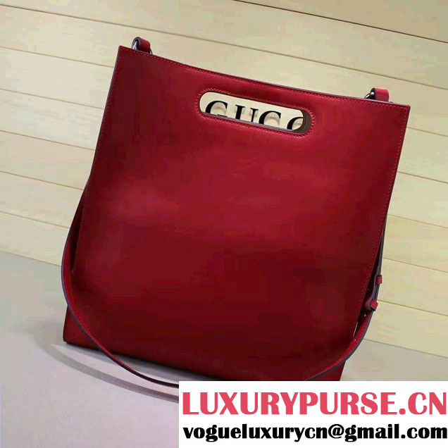 Gucci XL Leather Tote Large Bag 409378 Red 2016