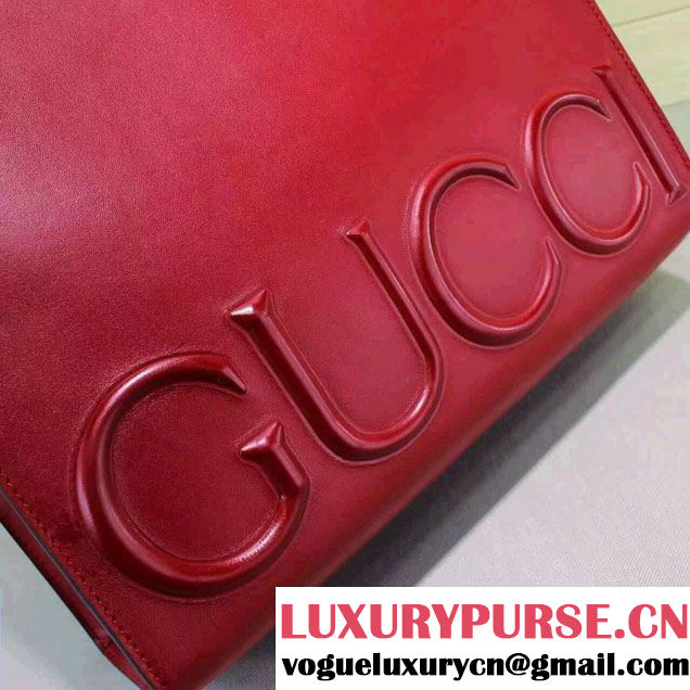 Gucci XL Leather Tote Large Bag 409378 Red 2016