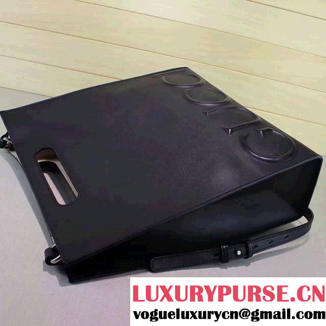 Gucci XL Leather Tote Large Bag 409378 Black 2016