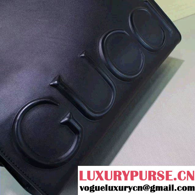 Gucci XL Leather Tote Large Bag 409378 Black 2016
