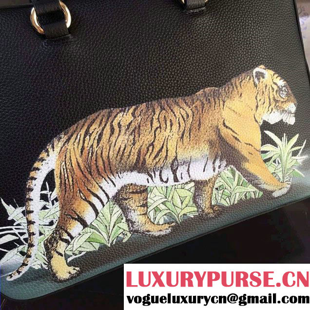 Gucci Tiger Print Tote Bag 453571 Black Cruise 2017