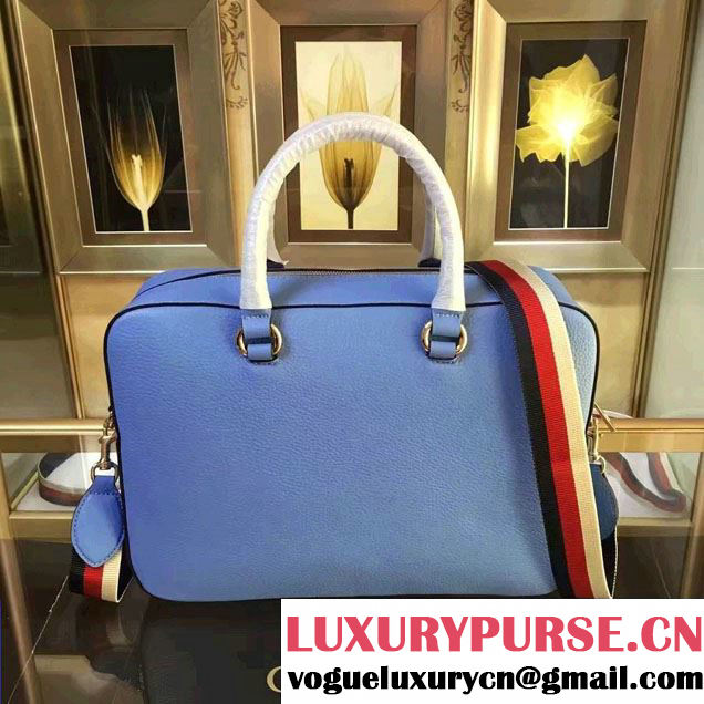 Gucci Tiger Print Tote Bag 453571 Blue Cruise 2017