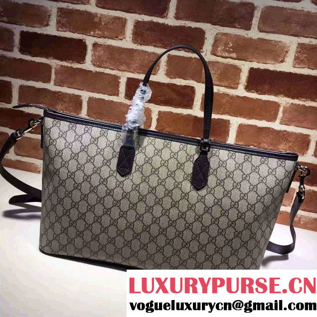 Gucci GG Supreme Medium Tote Bag 410748 Coffee