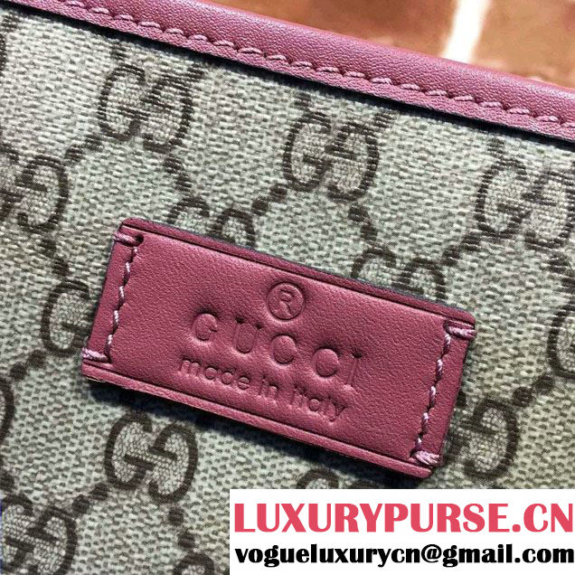 Gucci GG Supreme Medium Tote Bag 410748 Fushia