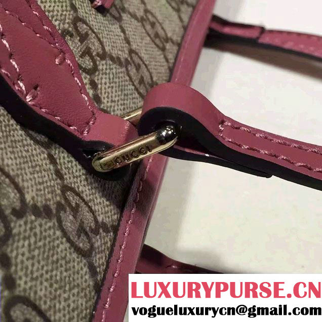Gucci GG Supreme Medium Tote Bag 410748 Fushia