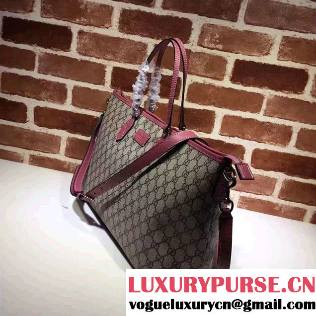 Gucci GG Supreme Medium Tote Bag 410748 Fushia