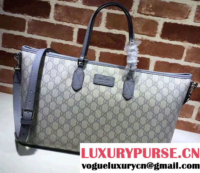 Gucci GG Supreme Medium Tote Bag 410748 Gray