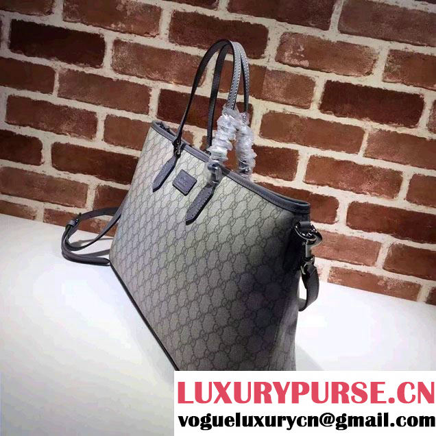 Gucci GG Supreme Medium Tote Bag 410748 Gray
