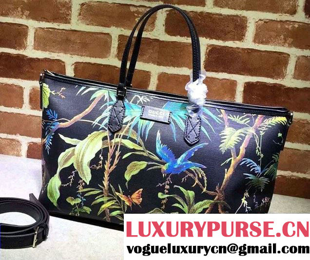 Gucci GG Supreme Medium Tote Bag 410748 Tropical Print