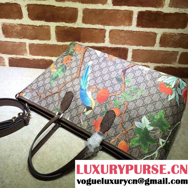 Gucci GG Supreme Medium Tote Bag 410748 Tian Coffee