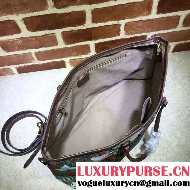 Gucci GG Supreme Medium Tote Bag 410748 Tian Coffee
