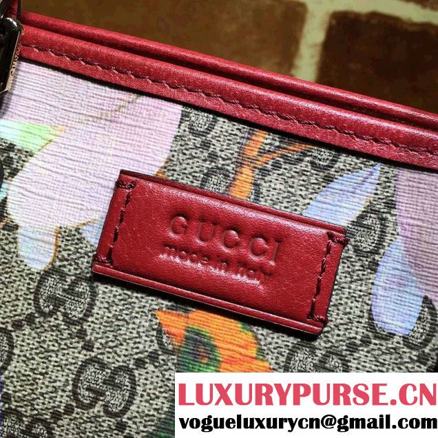 Gucci GG Supreme Medium Tote Bag 410748 Tian Red