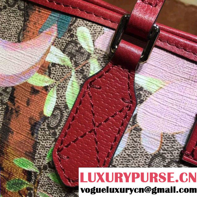 Gucci GG Supreme Medium Tote Bag 410748 Tian Red