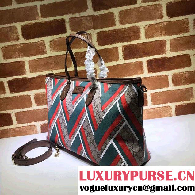Gucci GG Supreme Medium Tote Bag 410748 Chevron