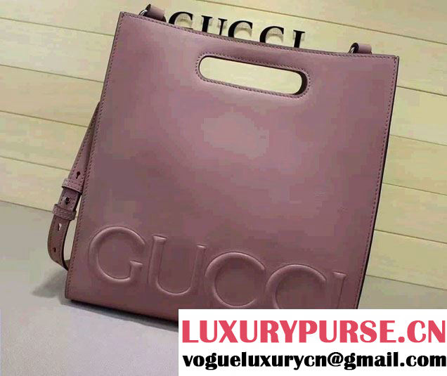 Gucci XL Leather Tote Small Bag 409380 Pink 2016