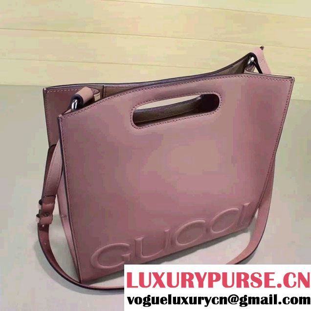 Gucci XL Leather Tote Small Bag 409380 Pink 2016