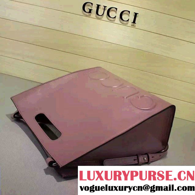 Gucci XL Leather Tote Small Bag 409380 Pink 2016