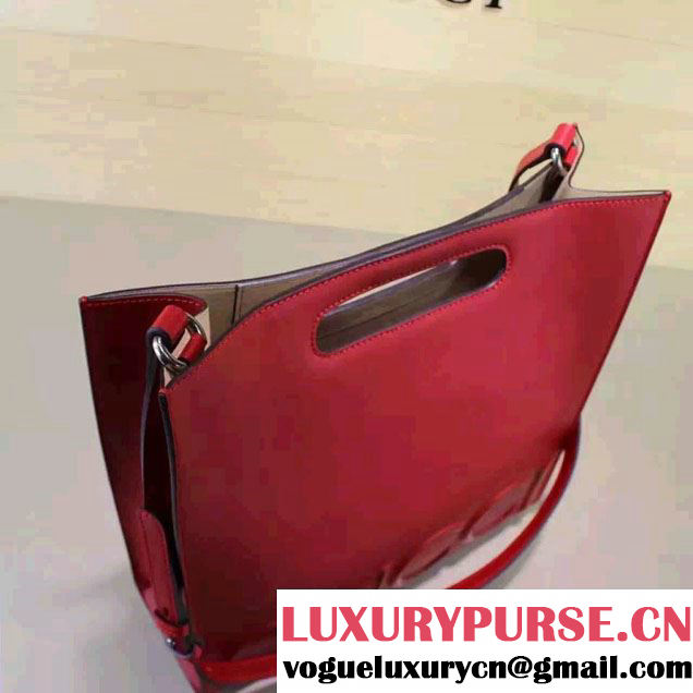 Gucci XL Leather Tote Small Bag 409380 Red 2016