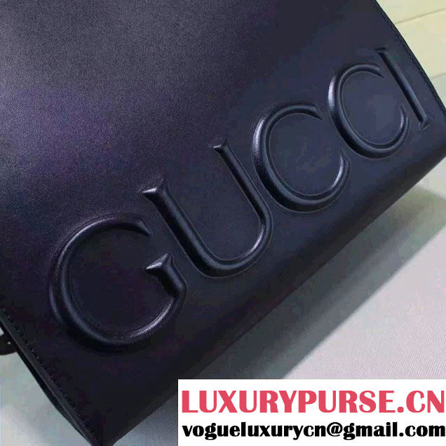 Gucci XL Leather Tote Small Bag 409380 Black 2016