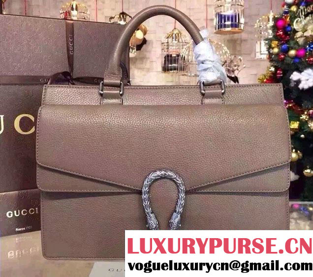 Gucci Dionysus Leather Briefcase Tote Bag 397657 Camel