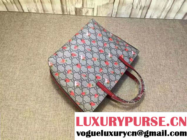 Gucci Children'S GG Supreme Canvas Tote Bag 410812 Strawberry 2016