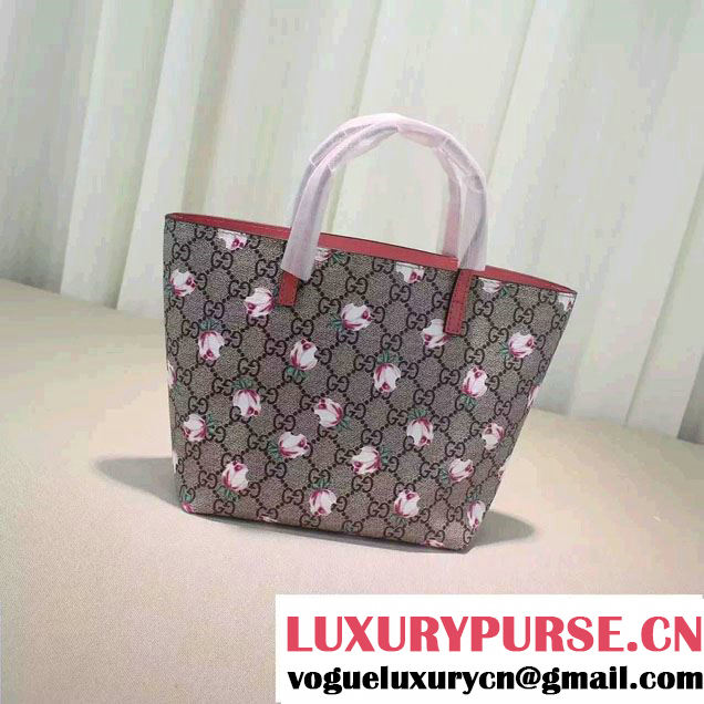 Gucci Children'S GG Supreme Canvas Tote Bag 410812 Flowers 2016