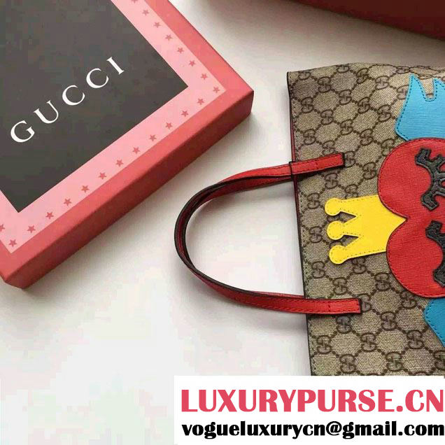 Gucci Children'S GG Supreme Canvas Tote Bag 410812 Heart 2016