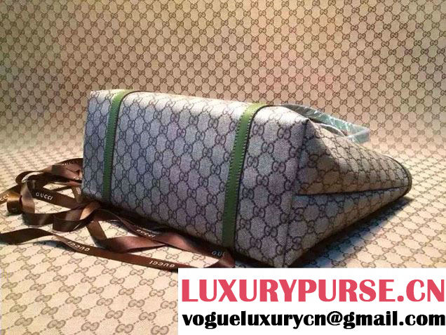 Gucci Nice GG Supreme Canvas Tote Medium Bag 309613 Green