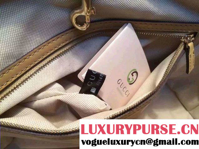 Gucci Nice GG Supreme Canvas Tote Medium Bag 309613 Apricot