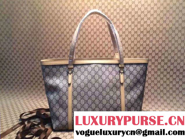 Gucci Nice GG Supreme Canvas Tote Medium Bag 309613 Apricot