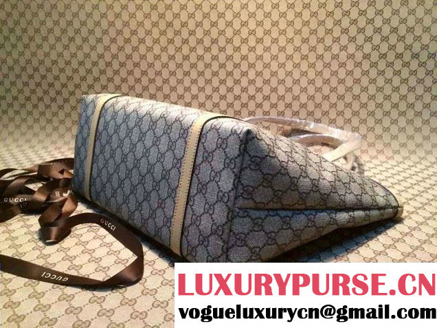 Gucci Nice GG Supreme Canvas Tote Medium Bag 309613 Apricot