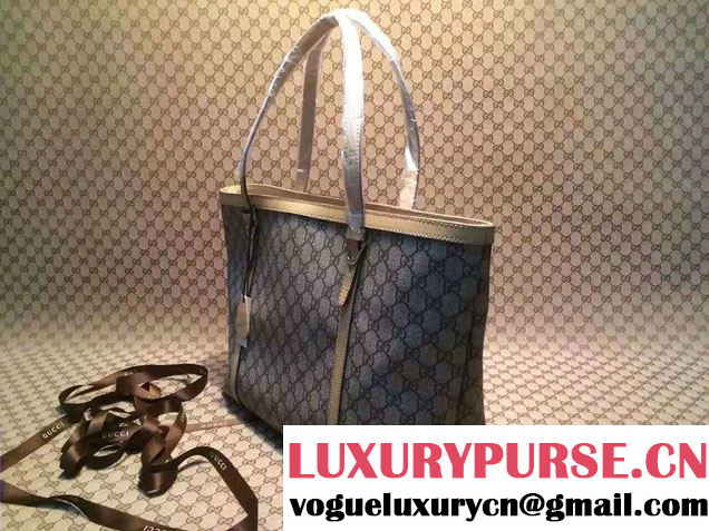 Gucci Nice GG Supreme Canvas Tote Medium Bag 309613 Apricot