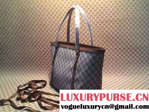Gucci Nice GG Supreme Canvas Tote Medium Bag 309613 Khaki