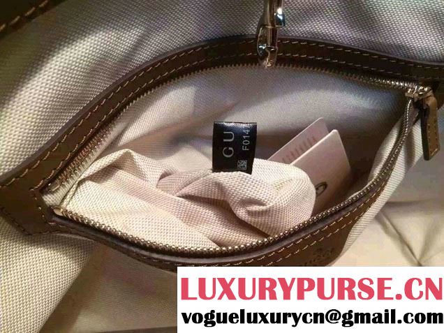 Gucci Nice GG Supreme Canvas Tote Medium Bag 309613 Khaki