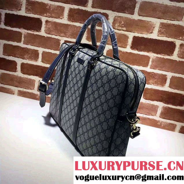 Gucci Briefcase Bag 201480 GG Plus Blue