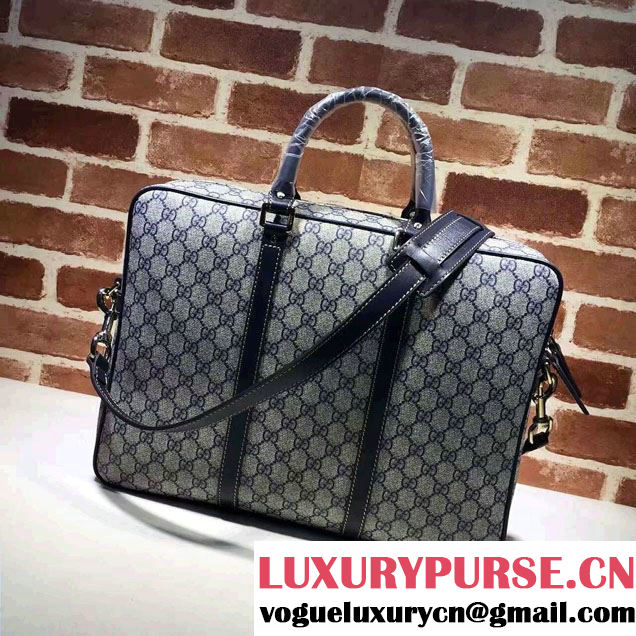 Gucci Briefcase Bag 201480 GG Plus Blue